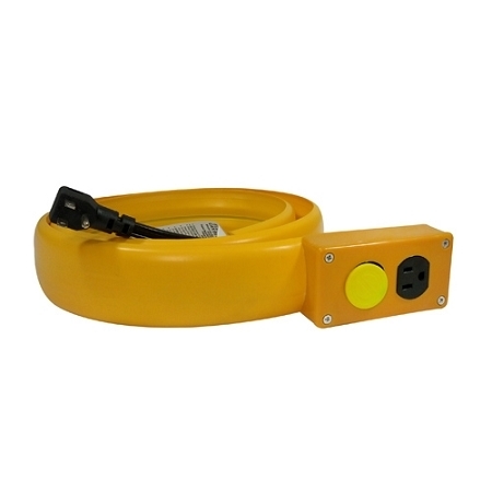 ELECTRIDUCT Low Profile Electrical Power Extension Cord Cover- 15FT- Safety Yellow PE-15FT-UL-SY